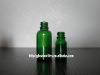 glass green essential oil bottles