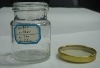 glass jar with metal cap