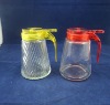 glass oil pot bottle with plastic cap