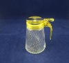 glass oil pot bottle with plastic spout cap