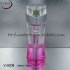 glass perfume bottle with plastic and pump