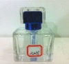 glass perfume bottle with plastic cap and sprayer