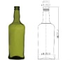 glass red wine bottle 750ml