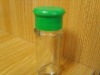 glass spice bottle with plastic screw cap