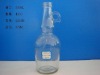 glass wine bottle with handle