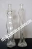 glass women body vodka bottle