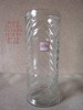 glyptic transparent glass vase