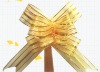 gold Polypropylene&Organza butterfly pull bow, pop pop bow