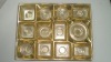 gold plate plastic tray for chocolate with cavities