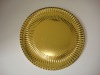 golden disposable party paper plate