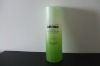 green cream glass container pump sprayer with shining