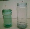 green glass jar