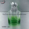 green glass perfume  bottle with bear-shaped cap