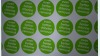 green round custom logo sticker