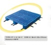 grid top 3 runner with steel tube single deck plastic pallet