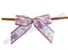 grosgrain ribbon mini bow on twist tie for bag