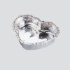 heart aluminum foil container