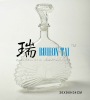 high quality clear brandy cognac bottle