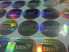 holographic silver label and stickers