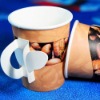 hot paper cup with handle