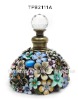 jeweled perfume glass bottle moroccan perfume bottle metal perfume bottle with crystals