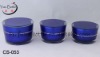 latest pretty deep blue cosmetic glass jars for women