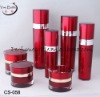 latest red cosmetic glass jars for personal care