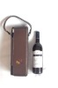 leather red wine promotion bag for one bottle wine