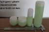 light green cylinder shaped  Cosmetic Glass Bottle