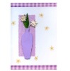 light purple greeting paper card for birthday greeting