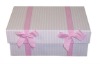 luxury paper gift box with two ribbons