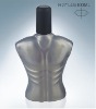 man's glass perfume bottle with coating