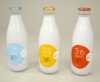 milk bottle, fruit juice beverage glass bottle