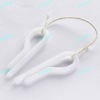 milky plastic clips without teeth with elastic thread