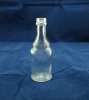 mini empty clear glass wine bottle