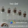 mini glass bottle in cork lid