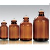 moulded injection vial amber glass bottle