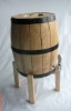 natural wooden beer barrels with stainless steel inner container
