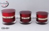 new red cosmetic glass jars for women