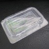 oblong transparent  food container with lid