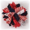 patriotic 4th of July  korker hair bow