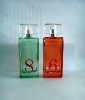 perfume glass bottle with shiny plastic  cap and sprayer 100ml