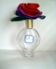 perfume glass bottle with shiny plastic  cap and sprayer 100ml