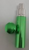 perfume glass tube with green decoration