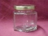 pickles glass container with tinplate lid