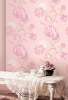 pink ball-flower wallpaper printing service