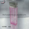 pink square glass perfume  bottle V-0146