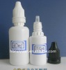 plastic 30ml  eye drop bottle with black tamper cap