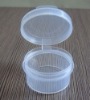 plastic PP single wall jar with flip top for cosmetic