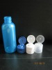 plastic blue cosmetic cream bottle